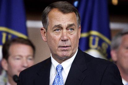 el líder republicano en el Congreso, John Boehner, comparece durante la sesión del jueves en el Capitolio.