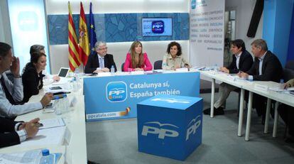 Una imagen de la reunión del comité de dirección del Partido Popular, liderada por Alicia Sánchez-Camacho.