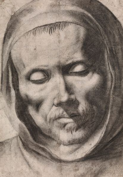 'Cabeza de monje', atribuida a Francisco de Zurbarán.