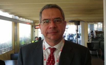 Leonidas Kanellos en el Mobile World Congress de Barcelona.