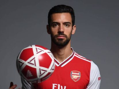 Pablo Marí, ya con la equipación del Arsenal.