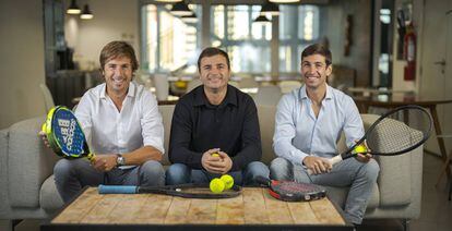 Pablo Carro, Félix Ruiz y Pedro Clavería, cofundadores de Playtomic.