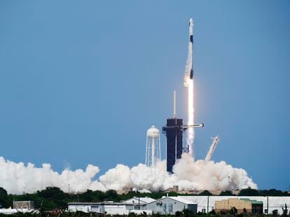 Lanzamiento de una nave de SpaceX con astronautas de la NASA, desde Cabo Cañaveral (Florida), el pasado 30 de mayo.