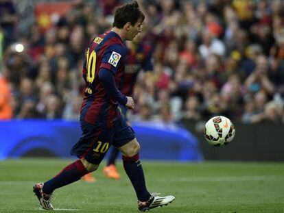 Messi lanza el penanti a lo Panenka frente al Getafe. 