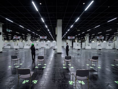 Centro de vacunación en Colonia, Alemania.