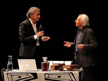 Bernard-Henri Lévy y Albert Boadella durante el estreno de 'Looking for Europe' en Valencia.