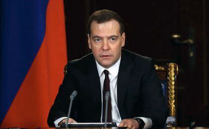 El primer ministro ruso, Dimitri Medvedev.  