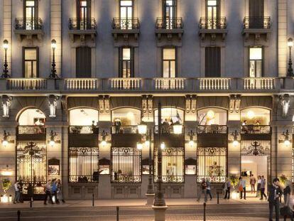 Recreación de la fachada de Centro Canalejas, en Madrid.