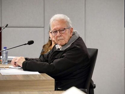 El general Jesús Armando Arias Cabrales, durante una audiencia ante la JEP, el 18 de enero de 2023.