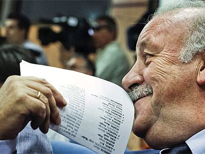 Del Bosque, poco antes de anunciar la lista.