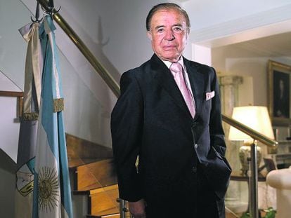 Carlos Menem, fotografiado en octubre de 2009 en su casa de Buenos Aires.