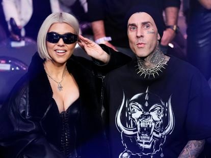 Kourtney Kardashian Travis Barker, el 4 de 2023 en el T-Mobile Arena de Las Vegas (Nevada).