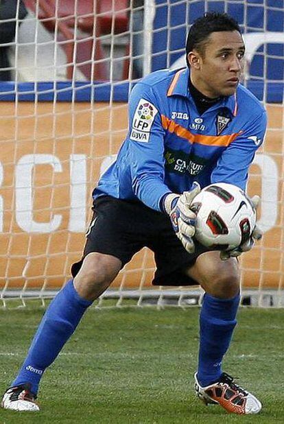 Keylor Navas, durante un partido de la temporada pasada con el Albacete.