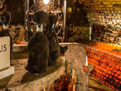 Bodega subterránea de Oremus, en Hungría.