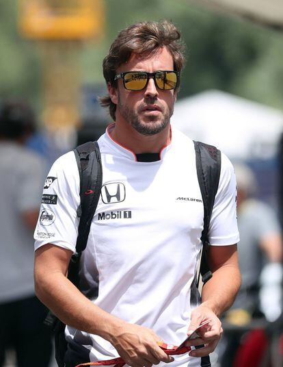 Alonso, este jueves en el circuito de Spielberg. 