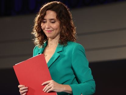 La presidenta de la Comunidad de Madrid, Isabel Díaz Ayuso, el pasado 26 de octubre