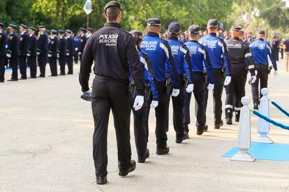 Acto de celebración del patrón de la Policía Municipal de Madrid, el pasado martes.