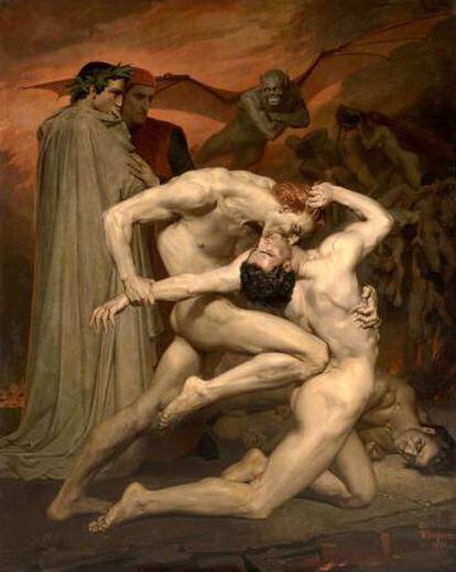 'Dante y Virgilio en el infierno', cuadro de Bouguereau.