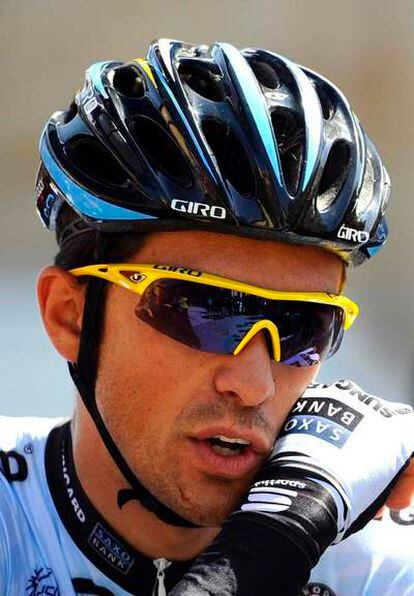 Alberto Contador durante la Vuelta de Castilla y León.