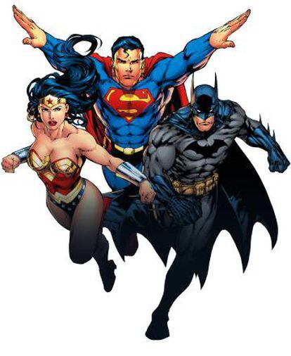 Wonder Woman, Superman y Batman.