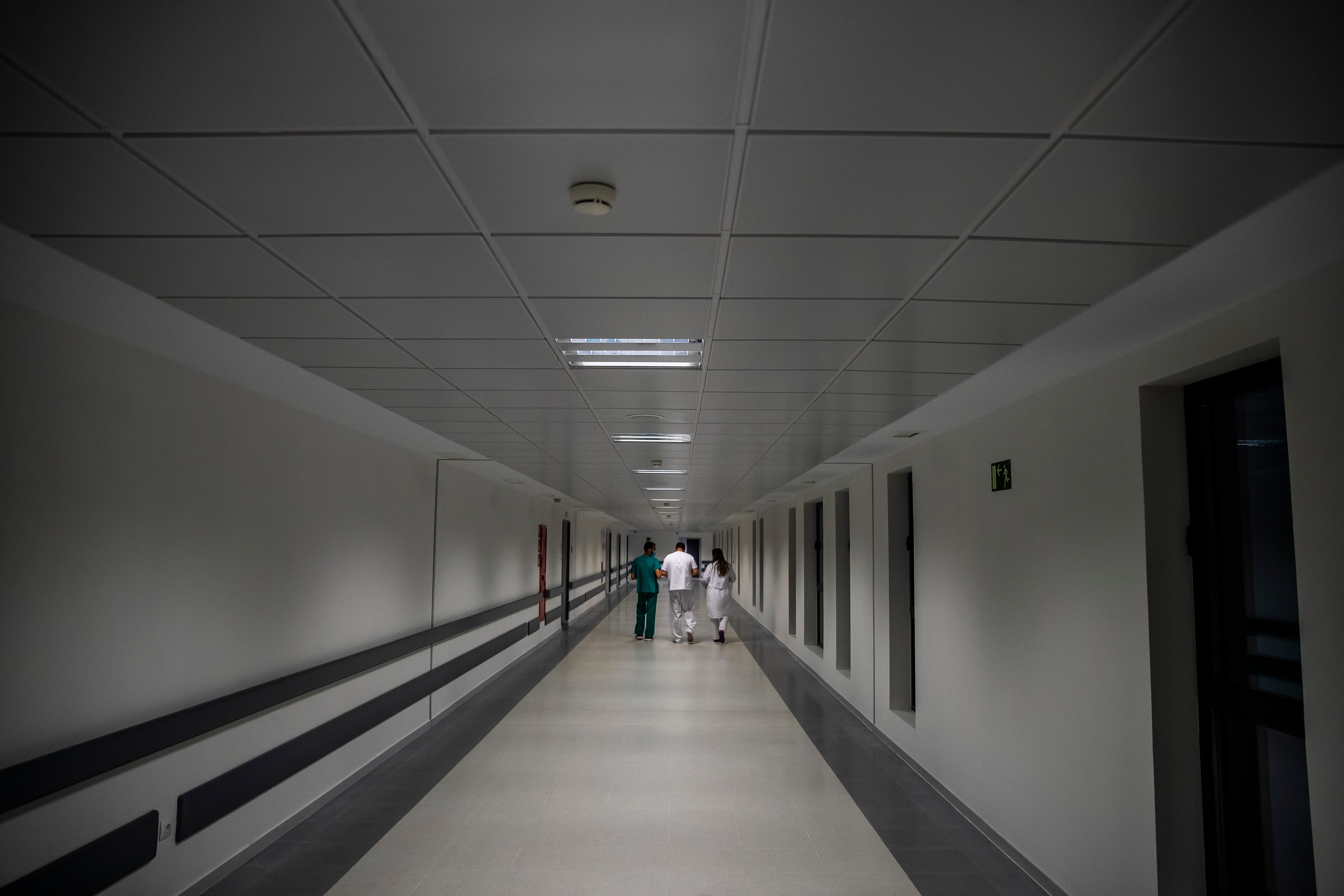Un pasillo en el Hospital General Universitario de Toledo.