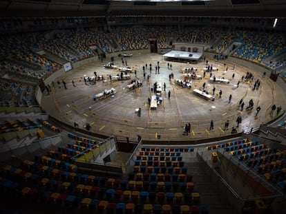 La plaza de toros en la ciudad de Tarragona fue habilitado, en las pasadas elecciones del 14-F.