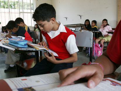 Estudiantes de una escuela en Oaxaca, México.