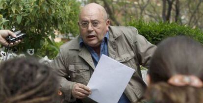 Juan Pablo Wert, durante las protestas contra los recortes educativos en 2013.