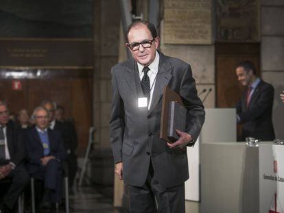 Jordi Llovet recibió ayer la Creu de Sant Jordi.