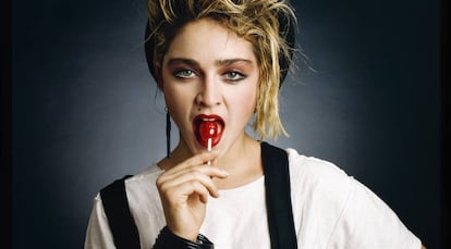 Madonna, fotografiada por Deborah Feingold en 1982.