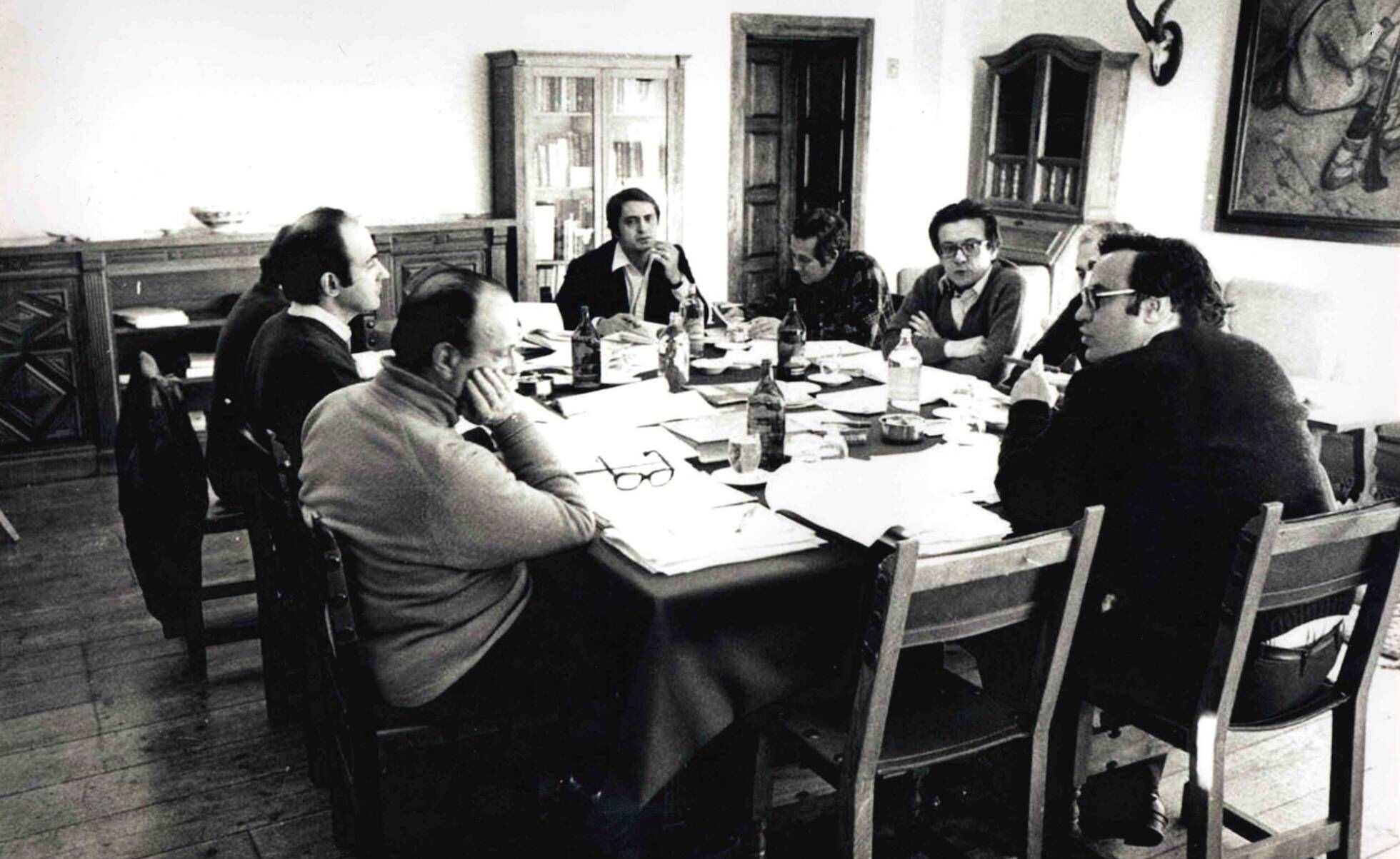 Reunión de los 'padres' de la Constitución en el Parador de Gredos, en febrero de 1978.