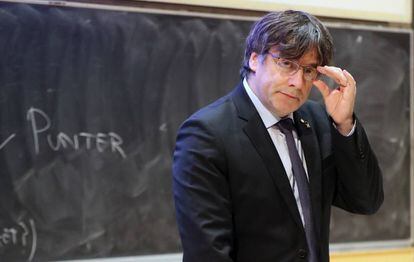 Carles Puigdemont, en un acto en Dublín.