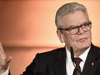 El presidente alem&aacute;n, Joachim Gauck, pronuncia un discurso en Berl&iacute;n el pasado 3 de enero.