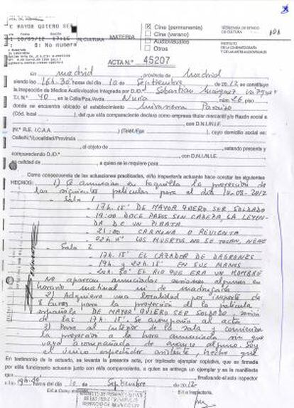 El informe del inspector sobre 'De mayor quiero ser soldado'.