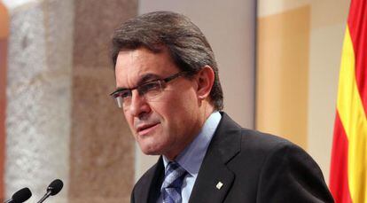 Artur Mas, durante una rueda de prensa.