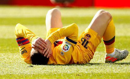 Messi, en el partido ante el Leganés.