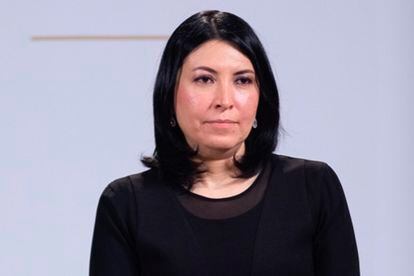 Victoria Rodríguez Ceja during the morning conference on November 4, 2021.