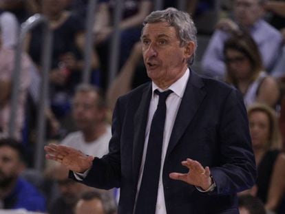 Svetislav Pesic, en la final de la ACB contra el Madrid.