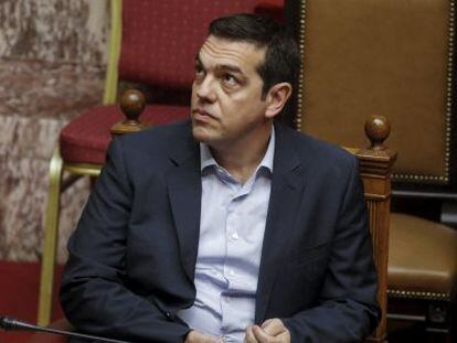 El primer ministro griego, Alexis Tsipras, este jueves.
