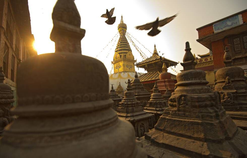 El templo de los monos, en Katmandú.
