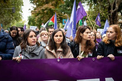 Belarra carga contra Sánchez en una manifestación propalestina: “No está a la altura”