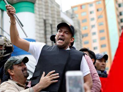 Luis Fernando Camacho durante una protesta contra Evo Morales en 2019.