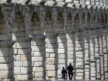 Los arcos del Acueducto de Segovia.