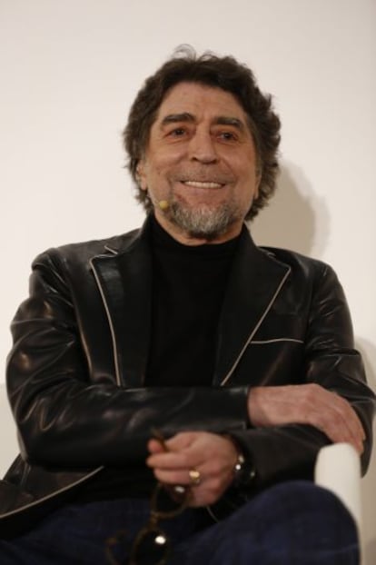 Joaquín Sabina, durante la presentación de su obra de dibujos 'Garagatos'.