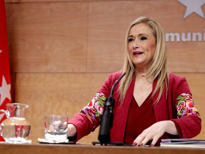 La presidenta de la Comunidad de Madrid, Cristina Cifuentes.