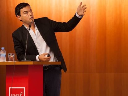 Thomas Piketty impartió la 25a Lección de Economía en la Universidad Pompeu Fabra en octubre del 2014