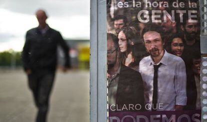 Cartel de Podemos, en la asamblea celebrada en mayo pasado en Rivas Vaciamarid.