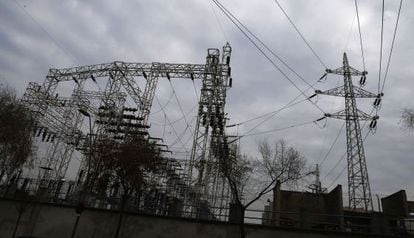 Una torre eléctrica de Endesa en Barcelona.