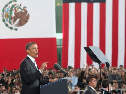 Obama, en el Museo de Antropolog&iacute;a del DF.