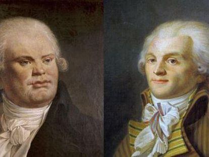 Georges-Jacques Danton (left) and Maximilien Robespierre.
